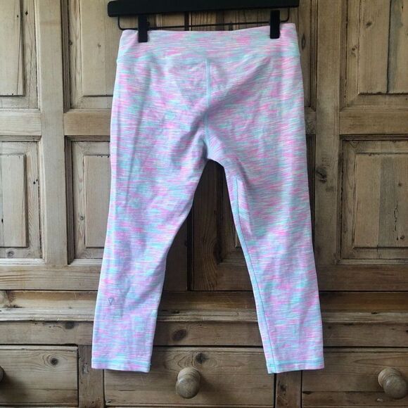 Ivivva Girls Lululemon Colorful Cropped Leggings Pink Green Cropped Size 12 / 14 - Picture 4 of 9